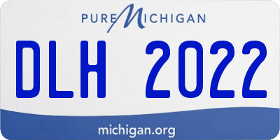 MI license plate DLH2022