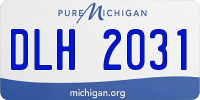 MI license plate DLH2031