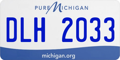 MI license plate DLH2033