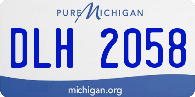 MI license plate DLH2058