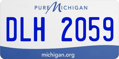 MI license plate DLH2059