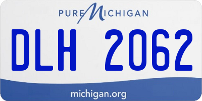 MI license plate DLH2062