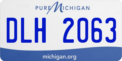 MI license plate DLH2063