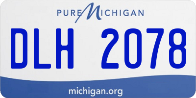 MI license plate DLH2078