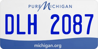 MI license plate DLH2087