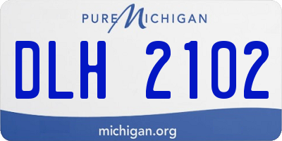 MI license plate DLH2102
