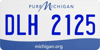 MI license plate DLH2125