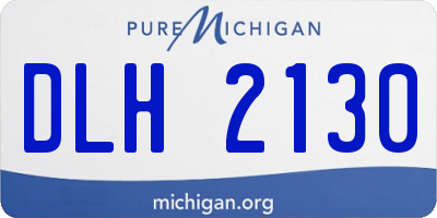 MI license plate DLH2130
