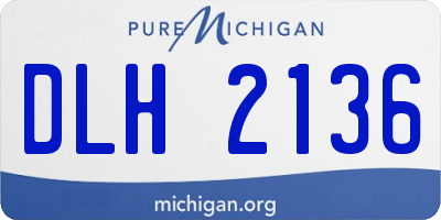 MI license plate DLH2136
