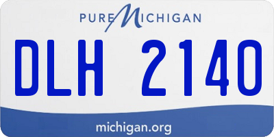 MI license plate DLH2140