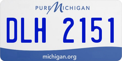 MI license plate DLH2151