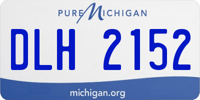 MI license plate DLH2152