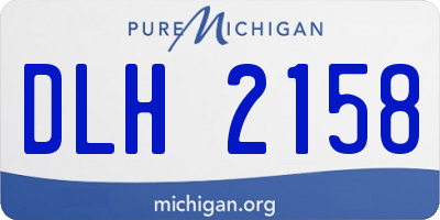 MI license plate DLH2158