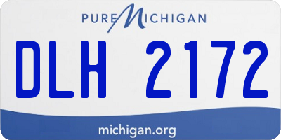 MI license plate DLH2172