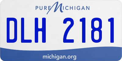 MI license plate DLH2181