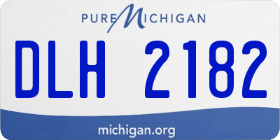 MI license plate DLH2182