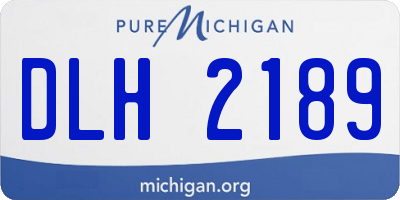 MI license plate DLH2189