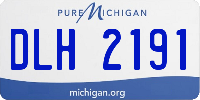 MI license plate DLH2191