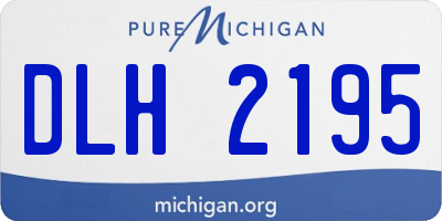 MI license plate DLH2195