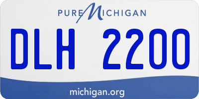 MI license plate DLH2200