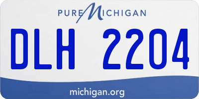 MI license plate DLH2204