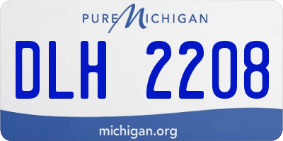 MI license plate DLH2208