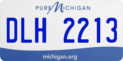 MI license plate DLH2213