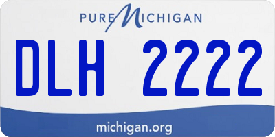 MI license plate DLH2222