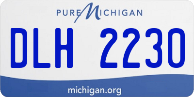 MI license plate DLH2230