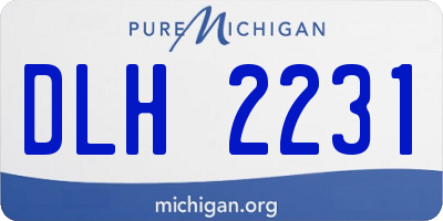 MI license plate DLH2231