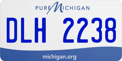 MI license plate DLH2238