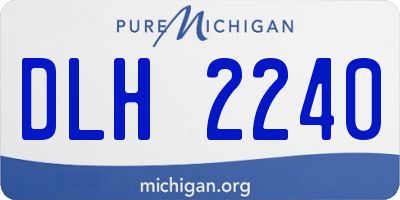 MI license plate DLH2240