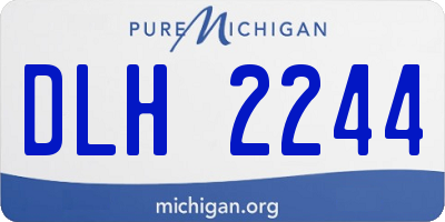 MI license plate DLH2244