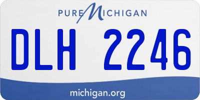 MI license plate DLH2246