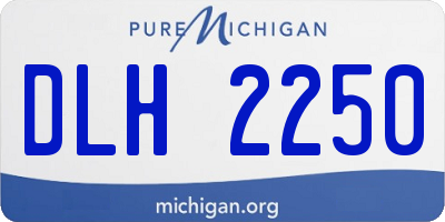 MI license plate DLH2250