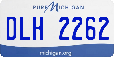 MI license plate DLH2262