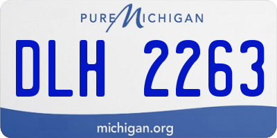MI license plate DLH2263