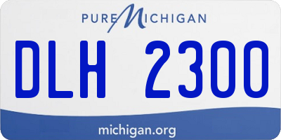 MI license plate DLH2300