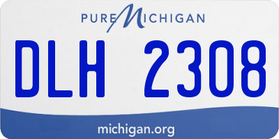 MI license plate DLH2308