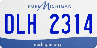 MI license plate DLH2314