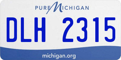 MI license plate DLH2315