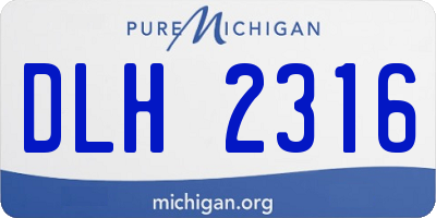 MI license plate DLH2316