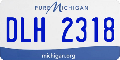 MI license plate DLH2318