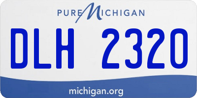 MI license plate DLH2320