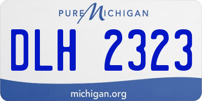 MI license plate DLH2323