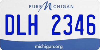 MI license plate DLH2346