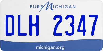MI license plate DLH2347