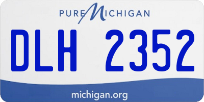 MI license plate DLH2352