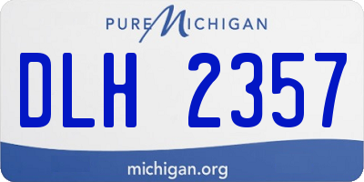 MI license plate DLH2357