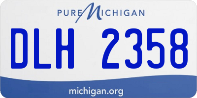 MI license plate DLH2358